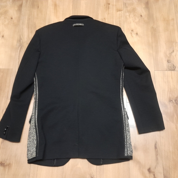 Vintage Jean Paul Gaultier Leather Trim Blazer Jacket Men's 38 US ~ RARE ~~~ HTF - Picture 3 of 8